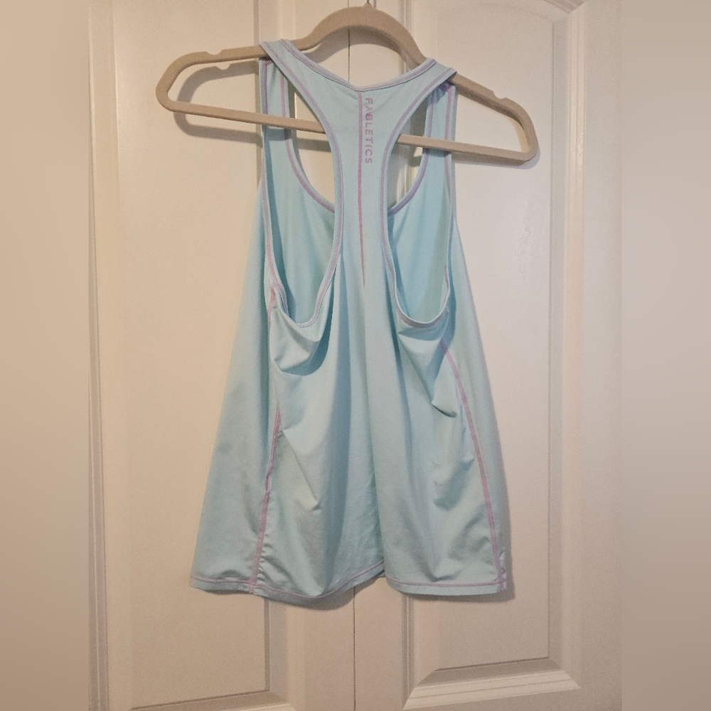 Performance Racerback Tank Top - Aqua - Picture 6 of 10